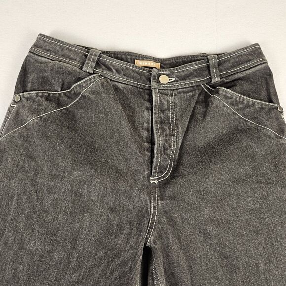 NEHERA Denim Jeans Womens French Size 40 US Size 8 Crop Slovakia Graphite Black - Picture 7 of 16